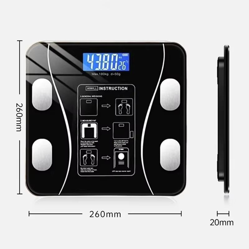 Balanza Digital Bluetooth 180kg Control de Peso Inteligente